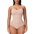 Body shapewear feminino bege com modelagem confortável e acabamento discreto
