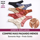 Kit 12 Calcinhas Fio Dental Sem Costura Corte a Laser