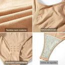 Detalhes do tecido do body modelador feminino com material macio e respirável
