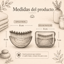 Medidas del producto: cepillo facial y estuche protector