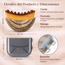 Detalles del producto y dimensiones del cepillo facial