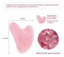Medidas del Gua Sha de Cuarzo Rosa