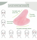 Forma única de corazón del Gua Sha y áreas de uso